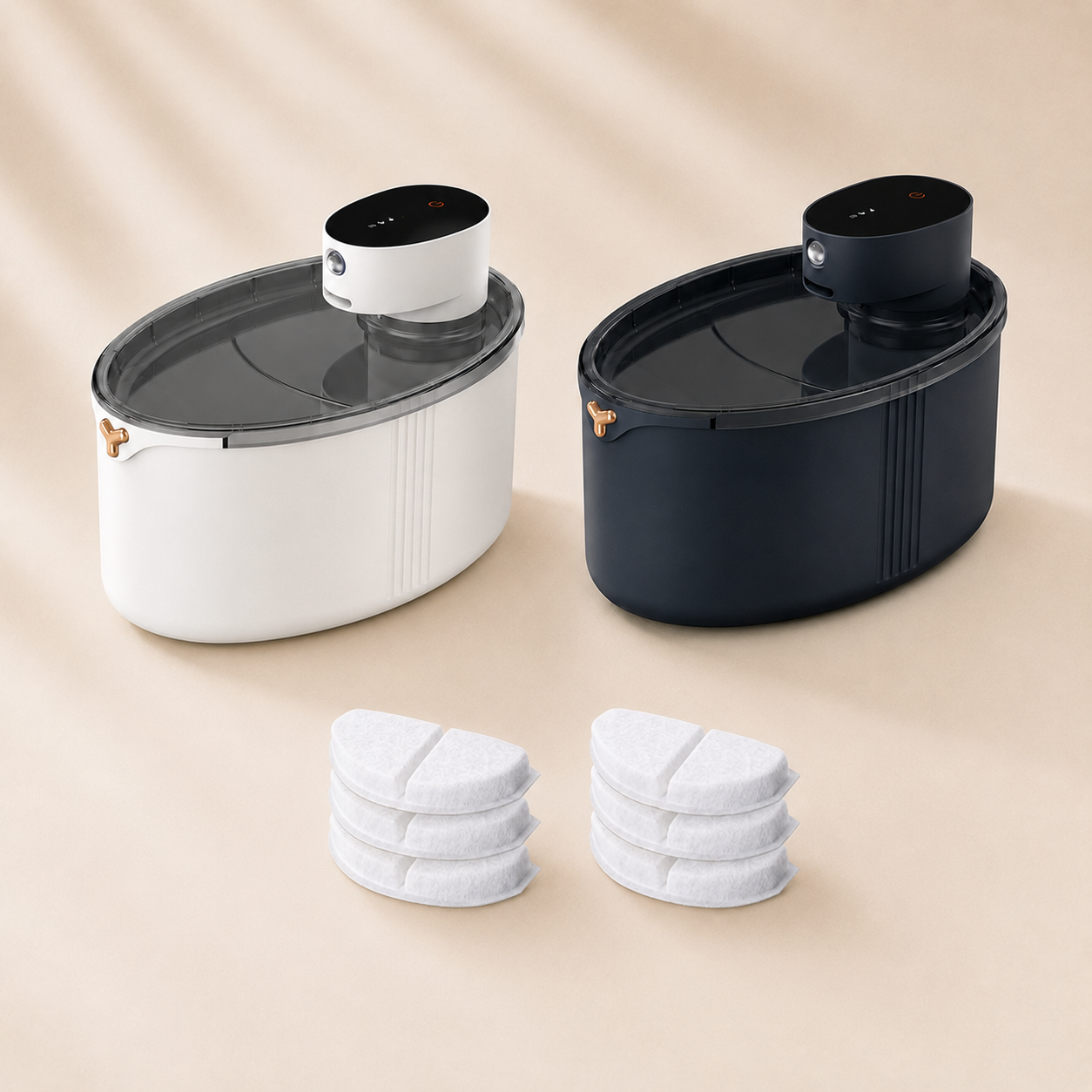 Pawly AquaFlow Pro + 6 Extra Filters – Draadloze Drinkfontein voor Honden & Katten